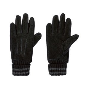 LIVERGY Pánské kožené rukavice (9, černá / tmavě šedá)