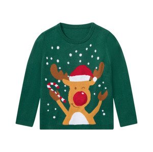lupilu® Chlapecký vánoční svetr s LED (child#male, 98/104, zelená)