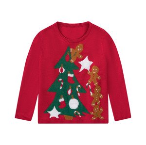 lupilu® Chlapecký vánoční svetr s LED (child#male, 98/104, červená)