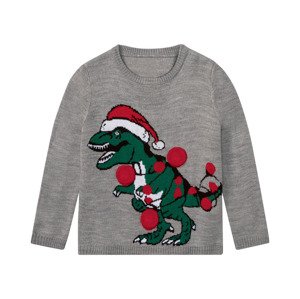 lupilu® Chlapecký vánoční svetr s LED (child#male, 98/104, šedá)