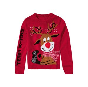 pepperts Chlapecký vánoční svetr s LED (146/152, červená)