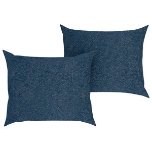 LIVARNO home Potah na polštář z jemného flanelu, 50 x (tmavě modrá)