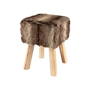 LIVARNO home Stolička (household/office stool, hranatá, hnědá)