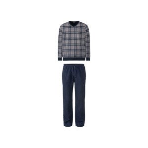 LIVERGY® Pánské pyžamo (adult#male, S (44/46), tmavě modrá/bílá/káro)