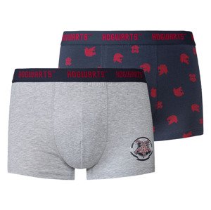 Pánské boxerky Harry Potter, 2 kusy (7/XL, šedá / navy modrá)