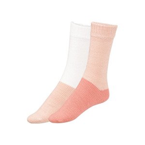 esmara® Dámské ponožky, 2 páry (adult#female, 35/38, bílá / světle růžová)