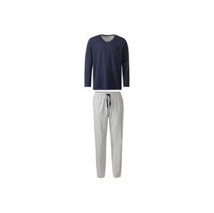 LIVERGY® Pánské pyžamo (XL (56/58), navy modrá / šedá)