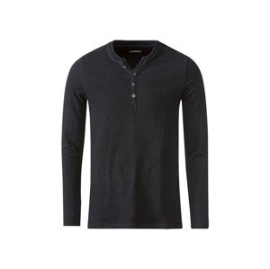 LIVERGY® Pánské triko s dlouhými rukávy (adult#male, M (48/50), černá)
