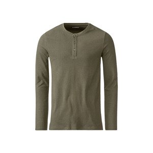 LIVERGY Pánské triko s dlouhými rukávy (L (52/54), olivová)