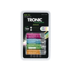 TRONIC® Nabíjecí baterie Ni-MH Ready 2 Use Color, 4 kusy (AA – tužková)