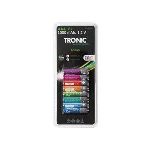TRONIC® Nabíjecí baterie Ni-MH Ready 2 Use Color, 8 kusů, AA / AAA (AAA – mikrotužková)