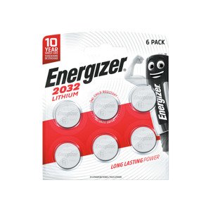 Energizer Alkalické / nabíjecí / knoflíkové bateri (knoflíkové baterie CR2032, 6 kusů)