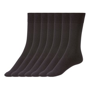 LIVERGY® Pánské ponožky s BIO bavlnou, 7 párů (adult#male, 39/42, černá)