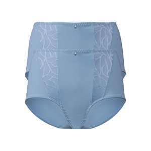 esmara® Dámské kalhotky s krajkou, 2 kusy (S (36/38), modrá)