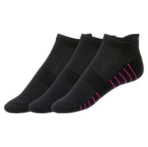 CRIVIT Dámské krátké ponožky, 3 páry (35-36, černá)