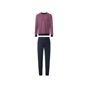LIVERGY® Pánské pyžamo (M (48/50), červené pruhy / navy modrá)