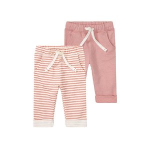 lupilu Dívčí kalhoty „Jogger" BIO (50/56, světle růžová)