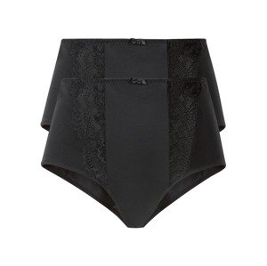 esmara Dámské tvarující kalhotky, 2 kusy (S (36/38), černá)
