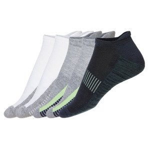 CRIVIT Pánské nízké ponožky s BIO bavlnou, 5 pá (41/42, bílá/šedá/modrá)