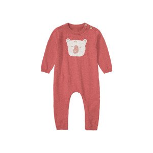 lupilu® Dětský pletený overal s BIO bavlnou (62, červená)
