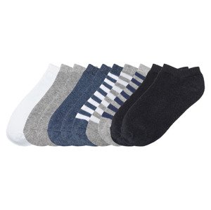 pepperts!® Dětské nízké ponožky s BIO bavlnou, 10 p (31/34, bílá/šedá)