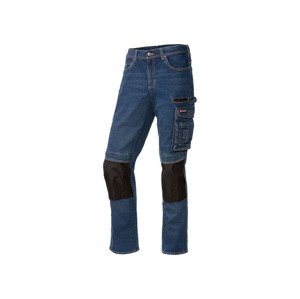 PARKSIDE PERFORMANCE Pánské džínové pracovní kalhoty (50 (34/32), modrá)