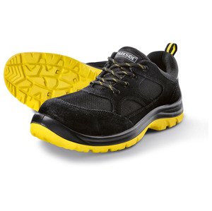 PARKSIDE® Pánská kožená bezpečnostní obuv S3 (adult#male, 45, černá/žlutá)