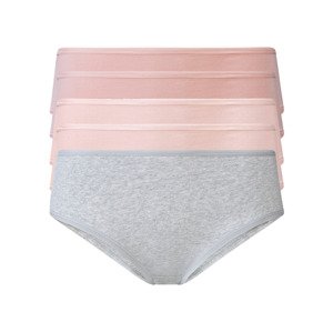 esmara® Dámské kalhotky XXL, 5 kusů (adult#female#ne#pants, XL (48/50), šedá / růžová / světle růžová)