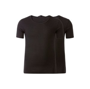 LIVERGY® Pánské spodní triko XXL, 2 kusy (10/4XL, černá, kulatý výstřih)