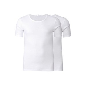 LIVERGY® Pánské spodní triko XXL, 2 kusy (8/XXL, bílá, kulatý výstřih)