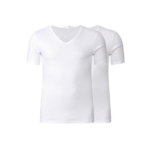 LIVERGY® Pánské spodní triko XXL, 2 kusy (8/XXL, bílá, "V" výstřih)