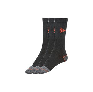 DUNLOP Pánské pracovní ponožky, 3 páry (39/42, černá)
