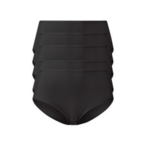 esmara® Dámské kalhotky s vysokým pasem, 5 kusů  (M (40/42), černá)