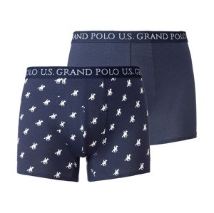 LIVERGY® U.S. Grand Polo Pánské boxerky, 2 kusy (adult#male#ne#undershorts, 4/S, námořnická modrá / bílá)
