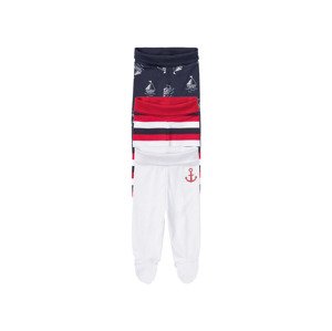 lupilu® Dětské kalhoty "Jogger" s BIO bavlnou, 3 kusy (62-68, navy modrá / bílá)