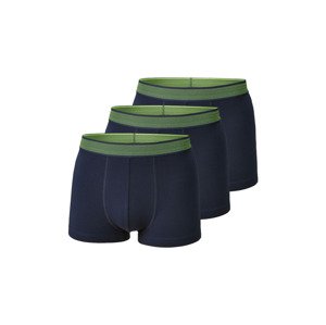 LIVERGY® Pánské boxerky, 3 kusy (4/S, námořnická modrá)