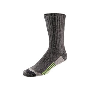 PARKSIDE® Pánské pracovní ponožky (adult#male, 39/42, šedá/žlutá)