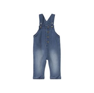 lupilu Dětské kalhoty s laclem s BIO bavlnou (50, modrá)