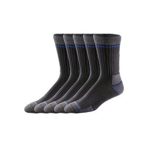 PARKSIDE® Pánské pracovní ponožky, 5 párů (39/42, černá)