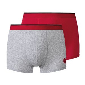 LIVERGY® Pánské boxerky, 2 kusy (4/S, červená)
