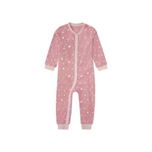 lupilu® Dívčí overal na spaní s BIO bavlnou (baby/infant#female#ne, 86, světle růžová)