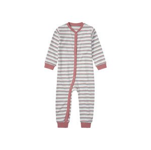 lupilu® Dívčí overal na spaní s BIO bavlnou (baby/infant#female#ne, 86, růžová/modrá/krémová)