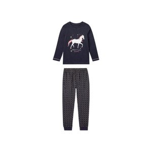 lupilu® Dívčí pyžamo s BIO bavlnou (110/116, navy modrá)