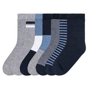 pepperts!® Chlapecké ponožky s BIO bavlnou, 7 párů  (child 2 years onwards#male, 27/30, šedá / modrá / námořnická modrá / bílá )