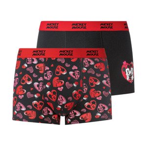 Pánské boxerky, 2 kusy (4/S, Mickey Mouse černá / červená)