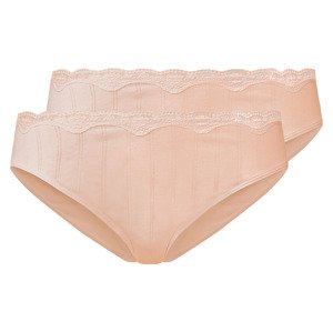 esmara® Dámské krajkové kalhotky, 2 kusy (adult#female#no#briefs, S (36/38), světle růžová)