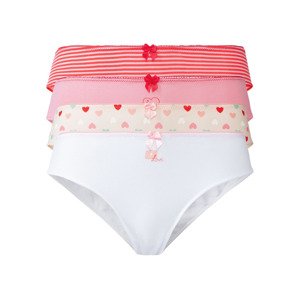 Happy Shorts Dámské kalhotky v dárkovém balení, 4 kus (S, bílá / světle růžová)