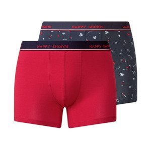 Happy Shorts Pánské boxerky, 2 kusy (M, tmavě modrá / červená)